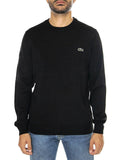 LACOSTE U Pullover girocollo nero
