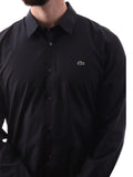 LACOSTE U Camicia basic piccolo logo coccodrillo blu