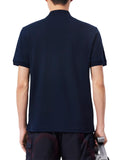 LACOSTE U Polo in piquet leggero blu