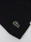 LACOSTE U Cappello a costine nero