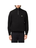 LACOSTE U Felpa interlock a collo alto con zip nero