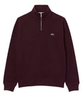 LACOSTE U Felpa interlock a collo alto con zip BORDEAUX