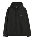 LACOSTE U Felpa con zip e cappuccio nero