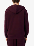LACOSTE U Felpa zip e cappuccio basic BORDEAUX