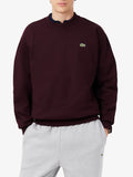LACOSTE U Felpa girocollo classic fit marrone