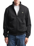 LACOSTE Felpa full zip logo coccodrillo nero