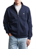 LACOSTE Felpa full zip logo coccodrillo blu