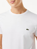 LACOSTE U T-shirt in cotone Pima bianco
