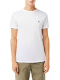 LACOSTE U T-shirt in cotone Pima bianco