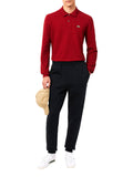 LACOSTE U Pantaloni tuta basic con piccolo logo coccodrillo nero