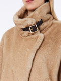 LIU JO BLACK Cappa in pelliccia beige