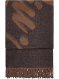 LIU JO SOFT ACC1 Sciarpa maxi logo con frange nero
