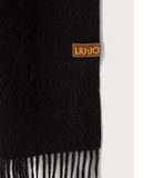 LIU JO SOFT ACC1 Sciarpa basic nera logo nero