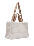LIU JO SOFT ACC1 Borsa teddy pelliccia logo BURRO