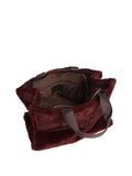 LIU JO SOFT ACC1 Borsa teddy pelliccia logo MELANZANA
