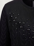 LIU JO SPORT Maglia girocollo con applicazioni nero
