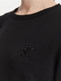 LIU JO SPORT Felpa girocollo basic nero