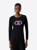 LIU JO SPORT T-shirt con logo nero