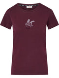 LIU JO SPORT T-shirt con logo strass MELANZANA