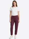 LIU JO SPORT Pantalone sportivo con risvolto MELANZANA