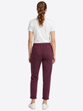 LIU JO SPORT Pantalone sportivo con risvolto MELANZANA