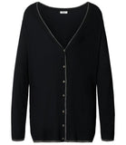 LIU JO WHITE Maxi cardigan nero
