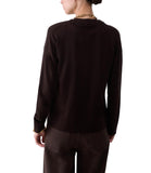 LIU JO WHITE Pullover con spacco in fondo marrone