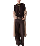 LIU JO WHITE Pullover con spacco in fondo marrone