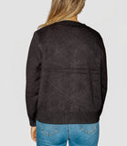 LOUISE NTRFSH Cardigan con rombi frontali nero