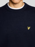 LYLE & SCOTT U Pullover cotton merino BLU SCURO