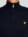 LYLE & SCOTT U Pullover mezza zip BLU SCURO