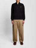 LYLE & SCOTT U Pullover mezza zip nero