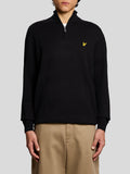 LYLE & SCOTT U Pullover mezza zip nero