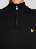 LYLE & SCOTT U Pullover mezza zip nero