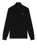 LYLE & SCOTT U Pullover mezza zip nero