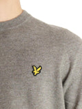 LYLE & SCOTT U Maglioncino girocollo in misto lana d'agnello kaki