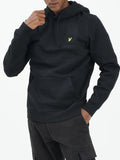 LYLE & SCOTT U Felpa cappuccio brushback pullover nero