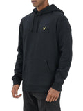 LYLE & SCOTT U Felpa cappuccio brushback pullover nero