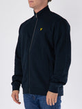 LYLE & SCOTT U Felpa brushback full zip BLU SCURO