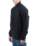 LYLE & SCOTT U Felpa brushback full zip nero