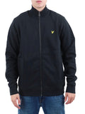 LYLE & SCOTT U Felpa brushback full zip nero