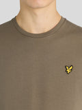 LYLE & SCOTT U T-shirt manica corta Plain basic logo kaki
