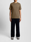 LYLE & SCOTT U T-shirt manica corta Plain basic logo kaki