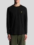 LYLE & SCOTT U T-shirt manica lunga basic logo nero