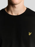 LYLE & SCOTT U T-shirt manica lunga basic logo nero