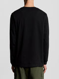 LYLE & SCOTT U T-shirt manica lunga basic logo nero