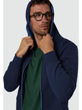 NORTH SAILS U Felpa zip e cappuccio con logo NAVY