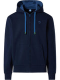 NORTH SAILS U Felpa zip e cappuccio con logo NAVY