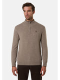 NORTH SAILS U Lupo mezza zip dettaglio in contrasto beige