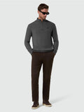 NORTH SAILS U Lupo mezza zip dettaglio in contrasto GRIGIO MEDIO